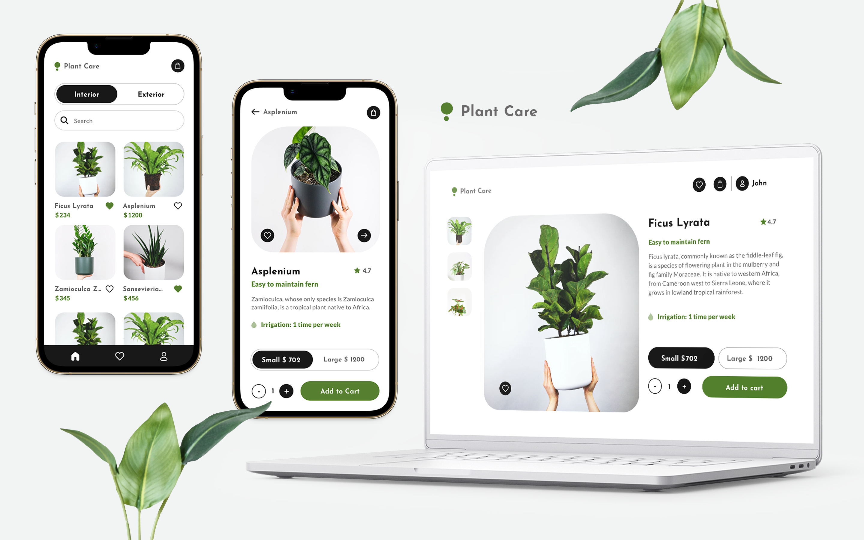 PlantCare: sample of multi-device app created with Sketch in record time -  Modeling reality, generating software
